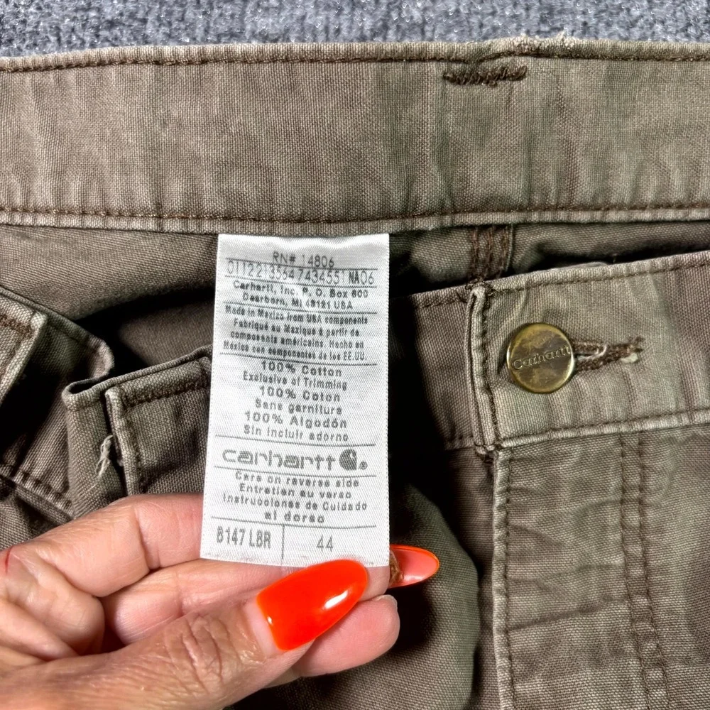 Carhartt Carpenter Shorts Men's 44 Brown Ripstop Workwear Utility Technician